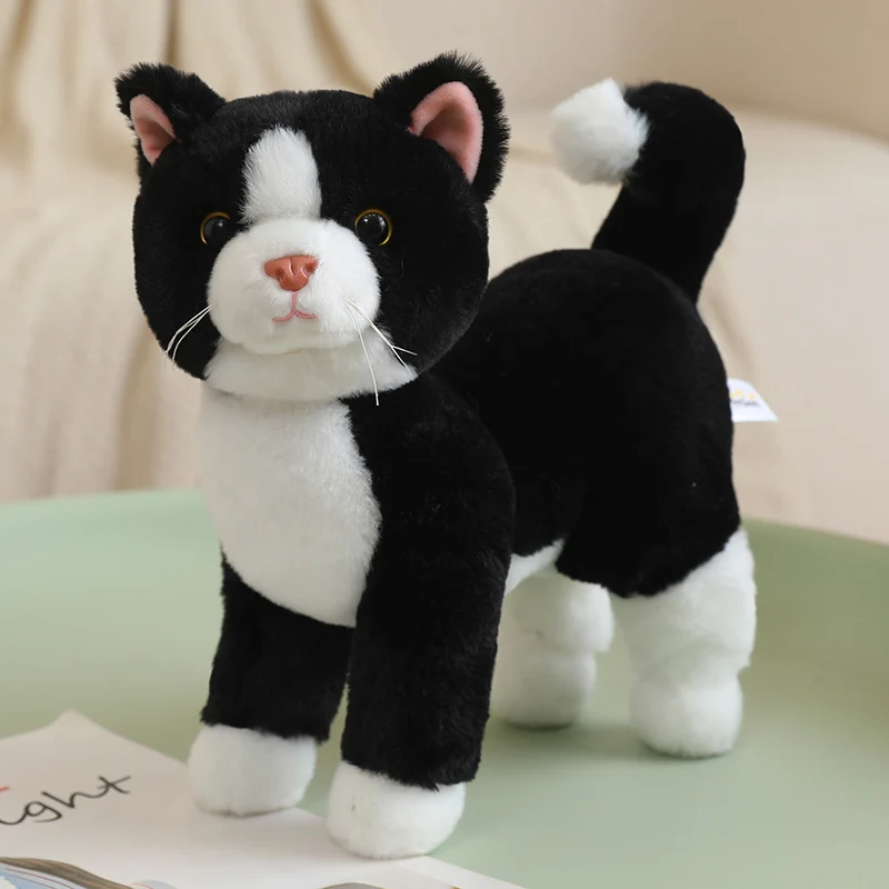 25CM Simulationskatzen-Puppe, Plüschtier, Lebensechtes Katzenspielzeug, Heimdekoration, Überraschungsgeschenk für Feiertage