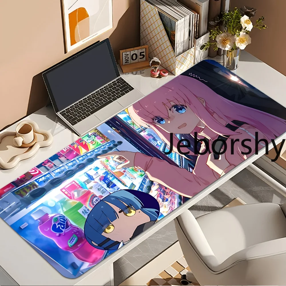 Pink & Blue Hair Anime Girls Print Large Gaming Mouse Pad Anti-slip Rubber Desk Mat Perfect Gift for Fans