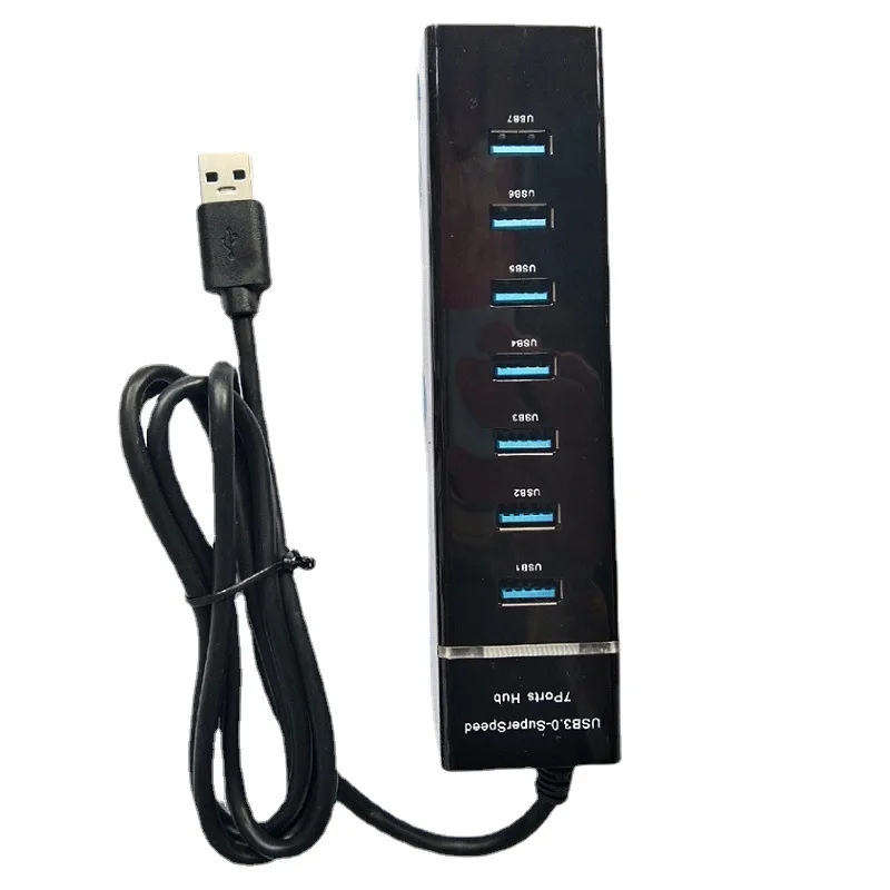 Image 3: Hub USB de bureau pour ordinateur portable, station d'accueil et répartiteur 1 vers 7 et 1 vers 4