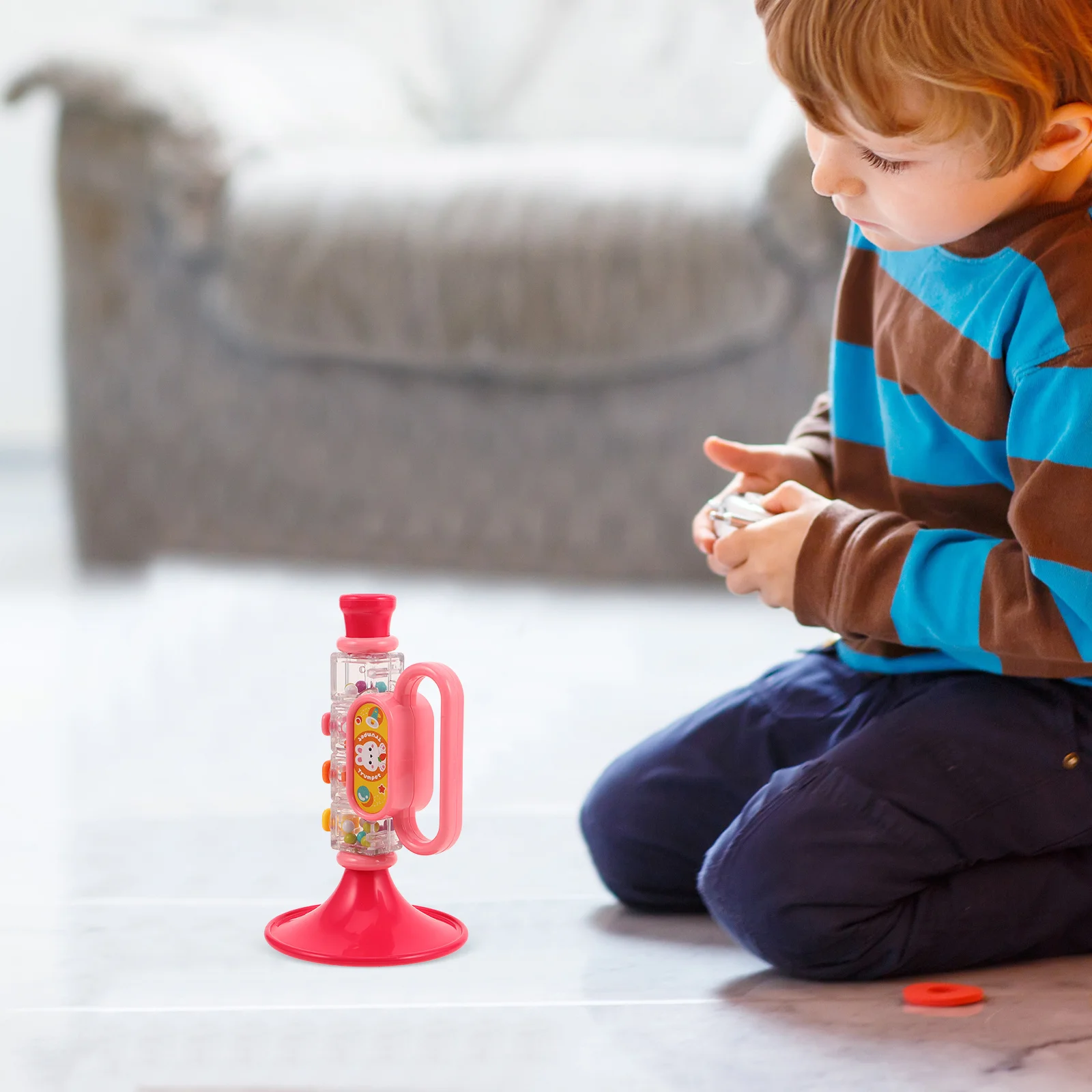 

Cute Cartoon Rabbit Trumpet Baby Musical Instrument Early Music Education Portable Little Trumpet for Kids Toddler Musical