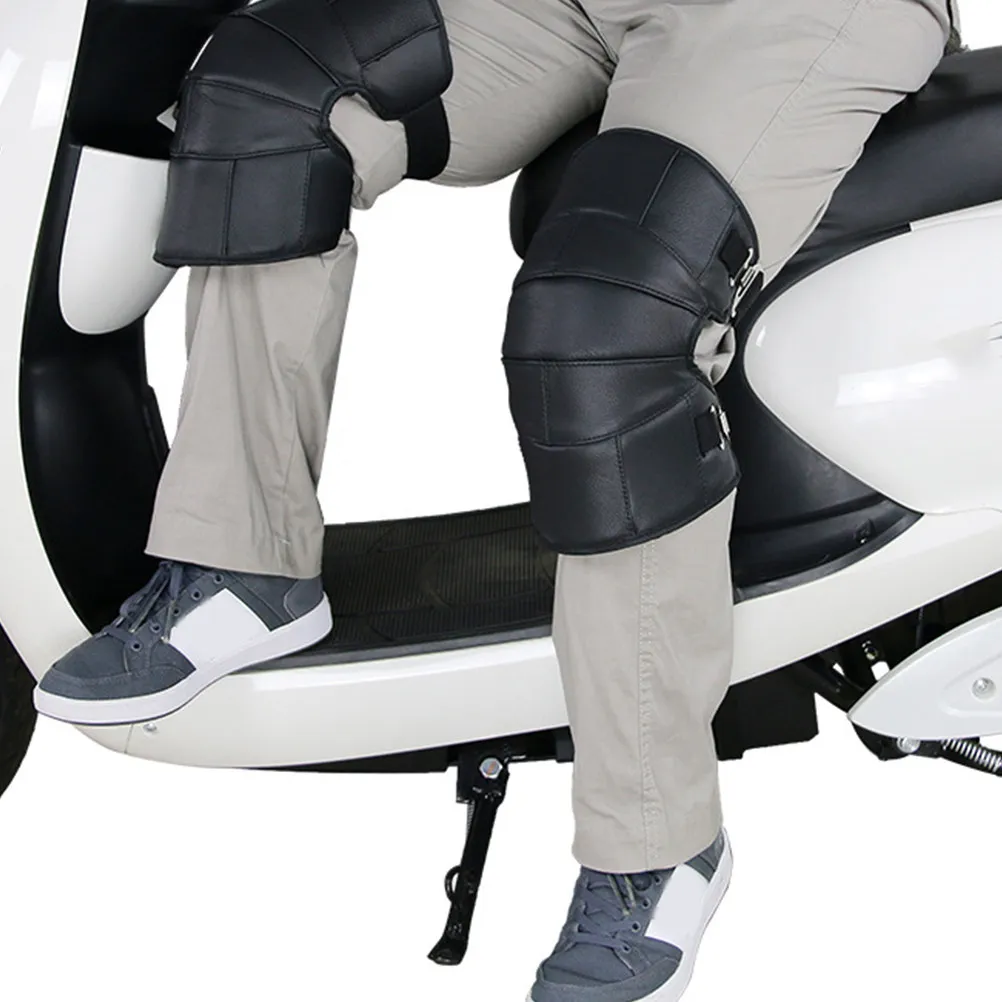 

1 пара электрических защитных наколенников для мотоциклов, зимние теплые ветрозащитные регулируемые наколенники для езды на велосипеде на открытом воздухе