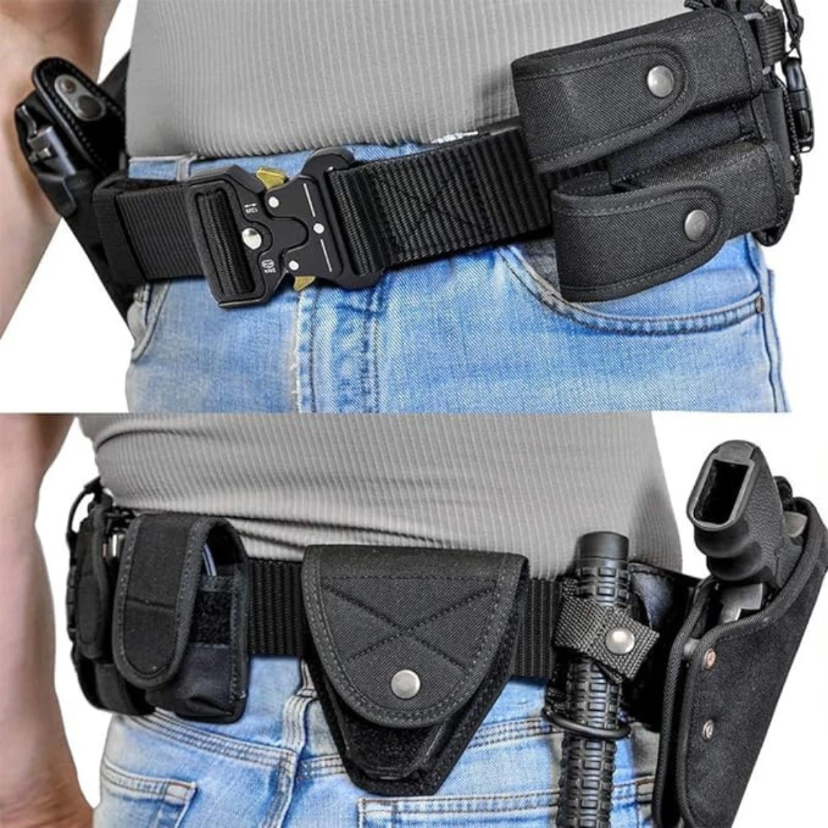 Golden Ears Plastic Buckle Tactical belt men's multifunctional military fan canvas belt outdoor faux nylon training waist belt