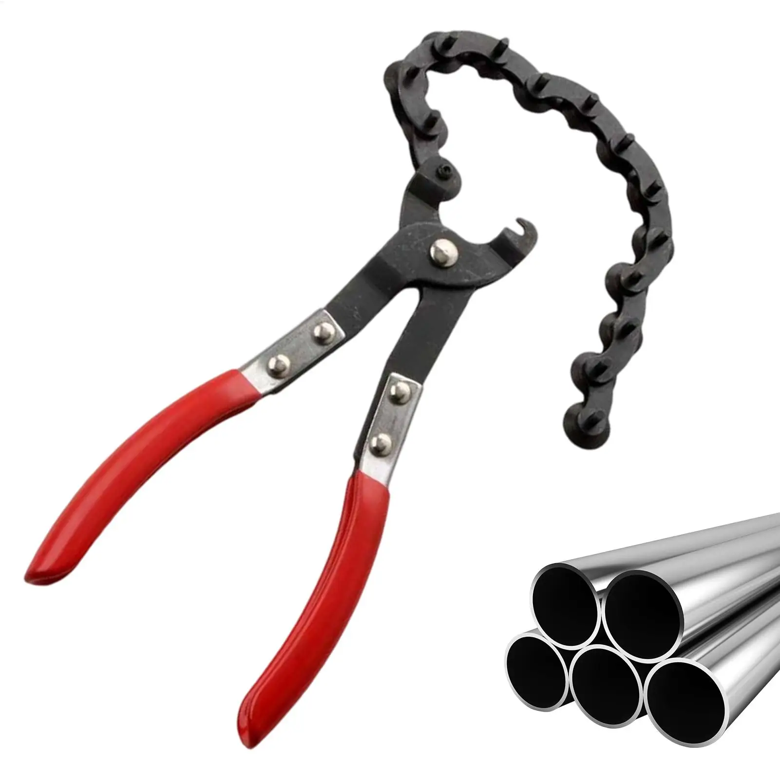 Chain Pipe Cutter with Chain Heavy Duty Ergonomic Cutting Tools Tight Space Car Copper Pipe Cutter for PVC Aluminum Converter