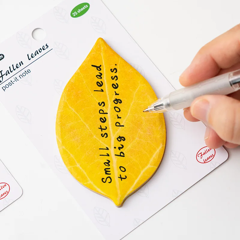 Irregular leaf sticky notes - premium, high-adhesion, reusable memo pads for notes and reminders - wholesale