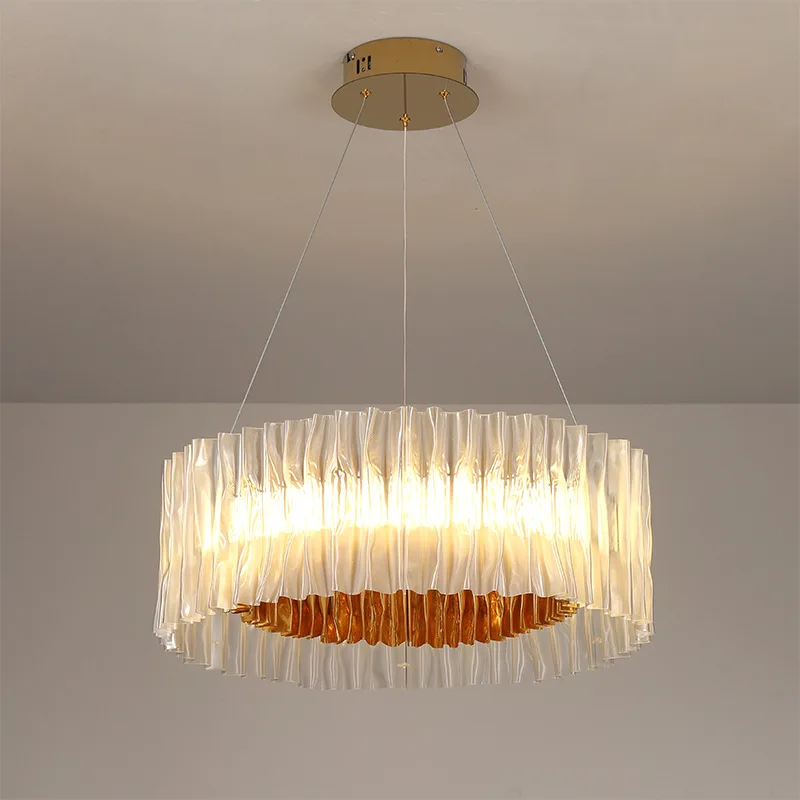 

Modern Acrylic Petal Chandelier Nordic Ring Hanging Lamp for Living Room Restaurant Kitchen Kitchen Designer chandelier