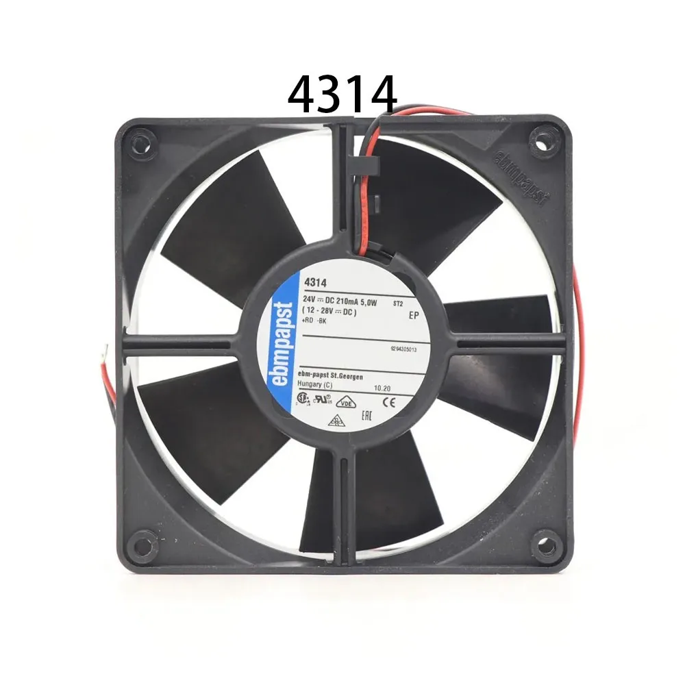 

For New Ebm-paps Durable Chassis, Cooling Fan, DC 24V 5W 210mA 120 * 120 * 32MM 4314-