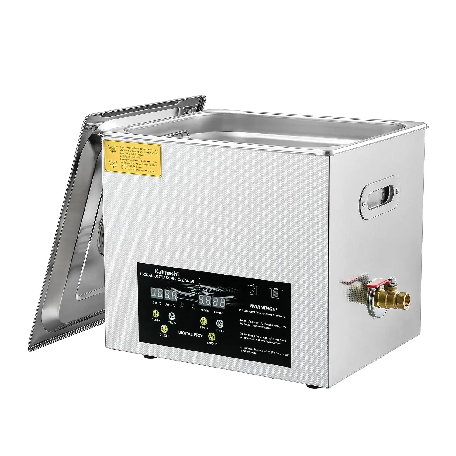 Ultrasonic Cleaner 10L with Digital Timer and Heater for Cleaning Circuit Board Parts Dental Instrument