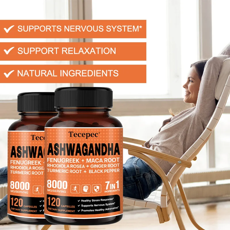 Organic Ashwagandha Extract Supplement - Supports Healthy Brain and Nervous System Function, Sleep, Mood, Balanced Energy Levels