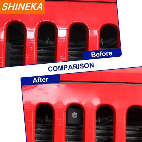 Imagen 2 del producto Cerraduras invisibles para capó de motor delantero de coche con llave para Jeep Wrangler JK 2007 2008 2009 2010 2011 2012-2017 accesorios antirrobo