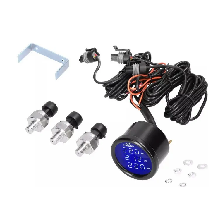 

Applicable To Car Truck Construction Vehicle NPT1/8 Modified Digital Three-screen Display Set Table 52mm2 Meter Noodle