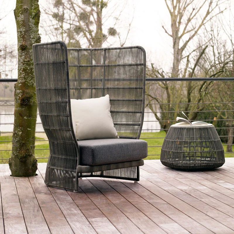 أريكة الروطان في الفناء الخارجي مزيج مزدوج شرفة خارجية خارج البندول B & B قسم المبيعات الترفيهية الروطان الفن فو