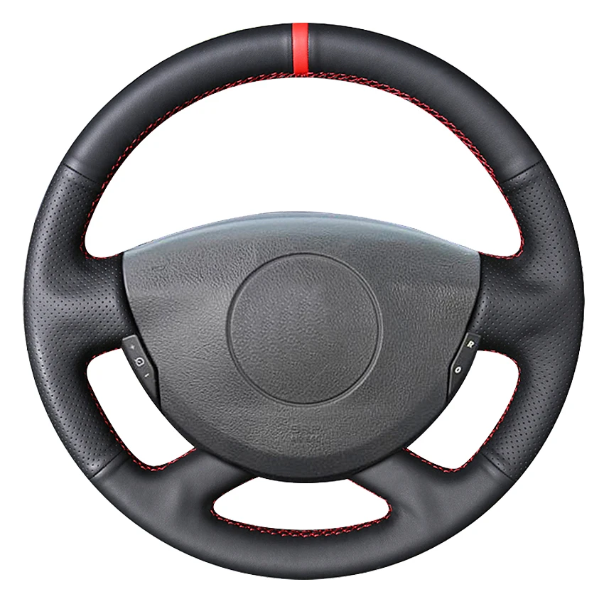 

Black Genuine Leather Car Steering Wheel Cover For Renault Laguna 2001-2007 Vel Satis 2001-2005 Grand Espace 2003-2008 Trafic