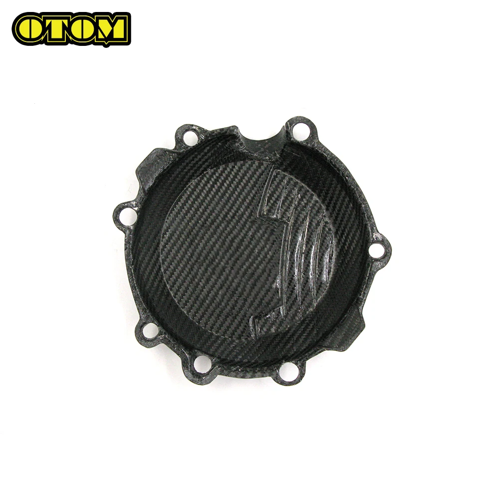 OTOM 2014-2025 دراجة نارية غطاء القابض الحرس ألياف الكربون محرك حامي ل HUSQVARNA TC TE TX FC FE FS FX 250 300 450 501 #5
