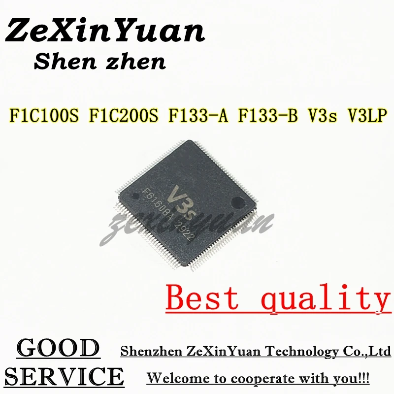 1 peça 100% novo original f1c100s f1c200s QFN-88 F133-A LQFP-128 F133-B v3s v3lp cpu