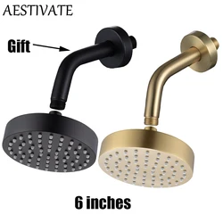6 Inch Shower Head High Pressure Magic Rainfall  With 360 Adjustable Swivel Ball Joint with Filter Solid Stainless Steel.