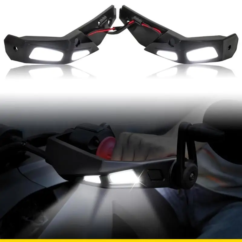 SZCH Handguards with LED Lights & Mounting Screws Protector & LED Lamp for Can Ryker 600 900 Waterproof Hand Guards
