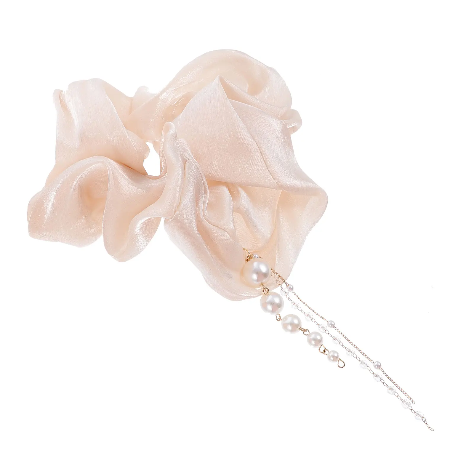 

Cloth Bands Pearl Drop Tassel Ties Soft Rings Stylish Female Headdress For All Hair Types Hair Styling Tool