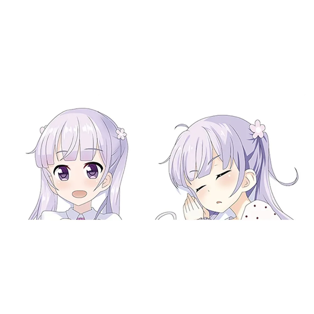 Aoba‑Suzukaze 2way Tricot Dakimakura Case Clear Vivid Print Red Devil Horns Flower Hair Clip Long Hugging Cushion Protector