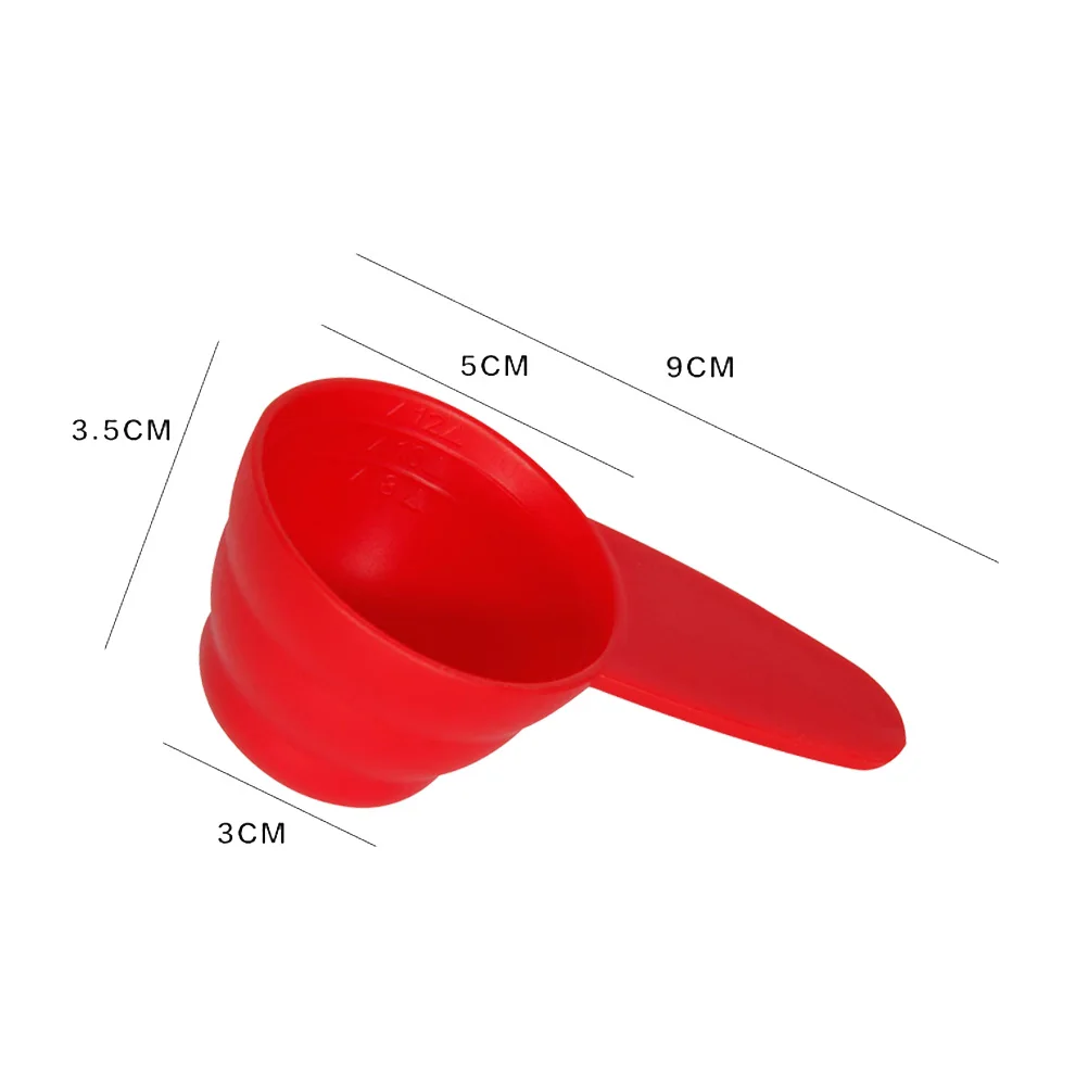 

6pcs Plastic Measuring Spoons Milk Powder Scoop Coffee Scoop Kitchen Baking Tools Embossed Scale 8G 10G 12G Food Grade Flat Base