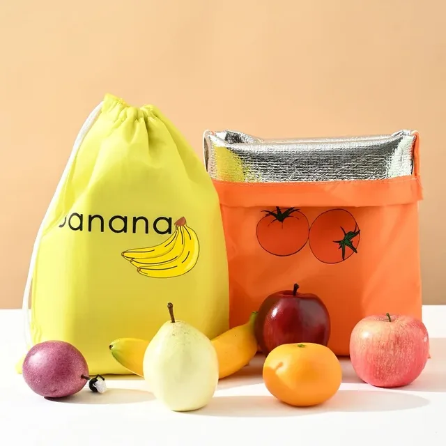 "Insulated Fresh-Keeper Bag - Reusable Storage Organizer for Bananas, Lettuce & Vegetables (Drawstring Closure)" 3 "Insulated Fresh-Keeper Bag - Reusable Storage Organizer for Bananas, Lettuce & Vegetables (Drawstring Closure)" 3