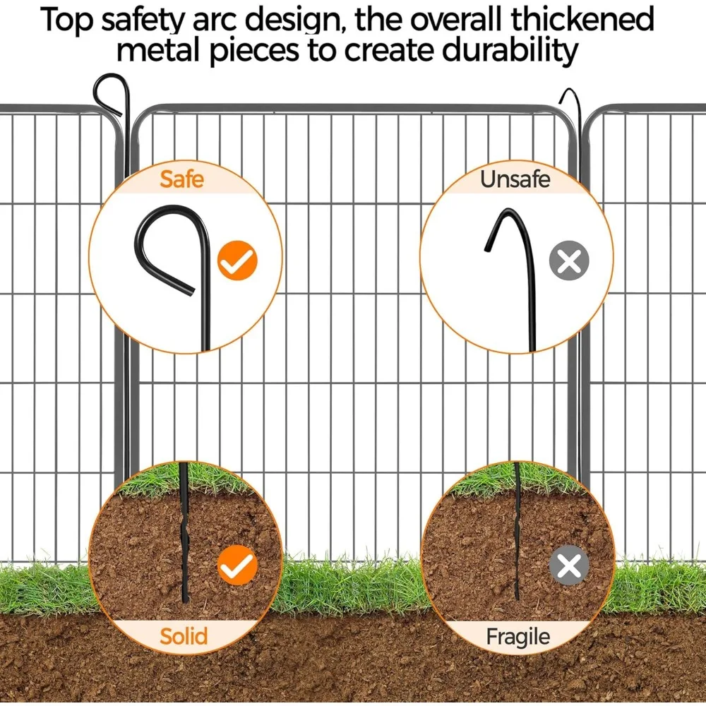 Extra Wide Dog Pen, 16 Panel Outdoor Pet Pen for Large/Medium/Small Animals Collapsible Puppy Exercise Pen