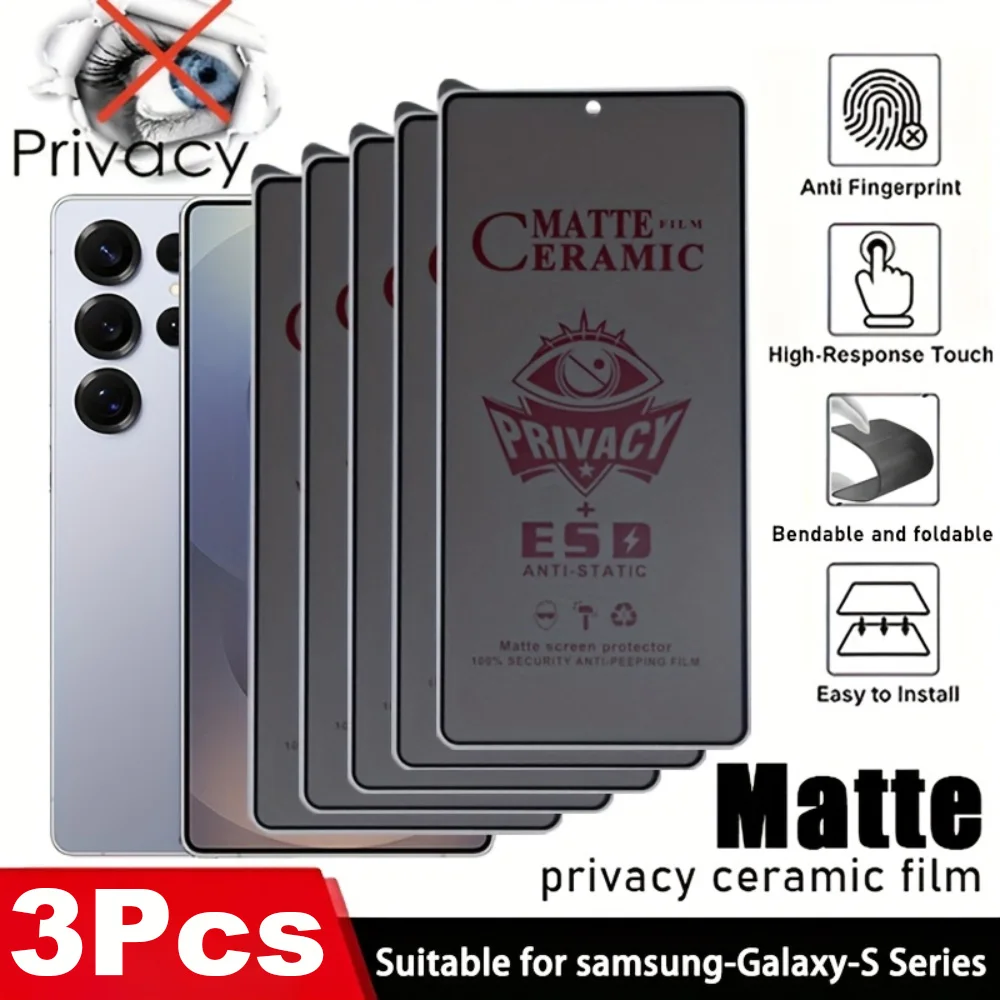 NNBILI 3Pcs Selbst Reparatur Film Für Samsung Galaxy S26 Ultra S25 S24 S23 S22 S20 Plus 5G Privatsphäre screen Protector Entsperren Nicht Glas