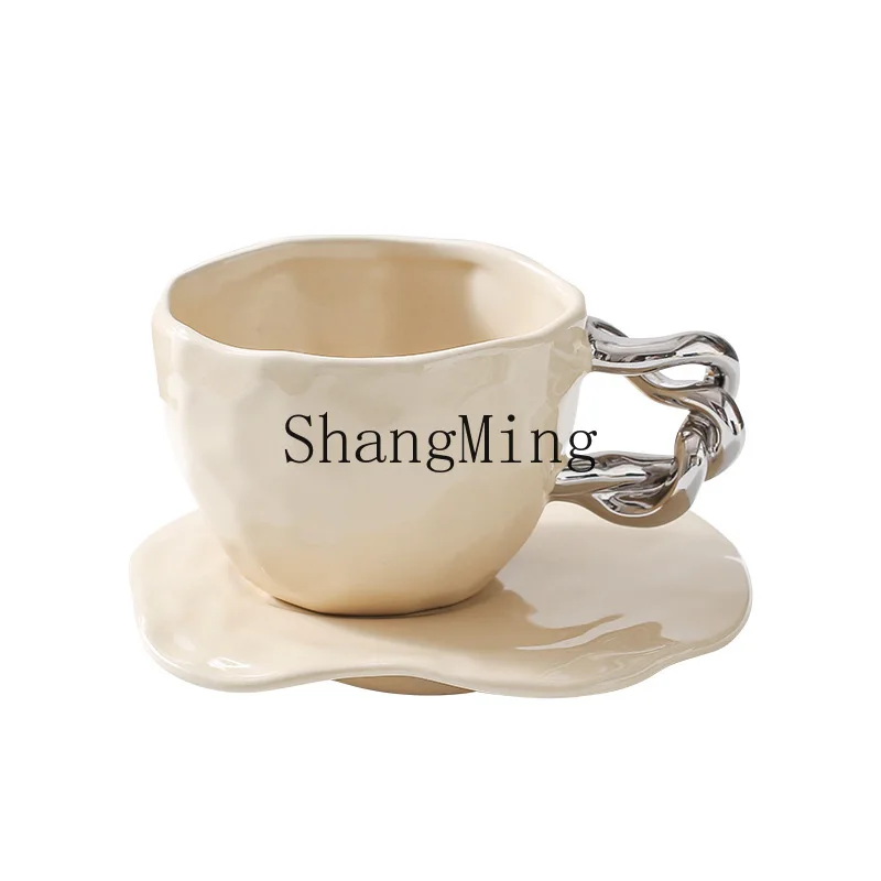 

DSA high-value coffee saucer set light luxury home afternoon tea cup mug souvenir ceramic cup