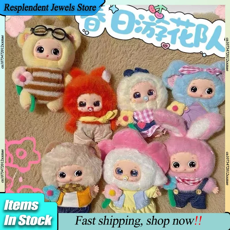 

Original Baby Three New Nora Spring Flower Team Series Blind Box Viny Face Plush Bag Keychain Mystery Box Trendy Girl Gift Toy