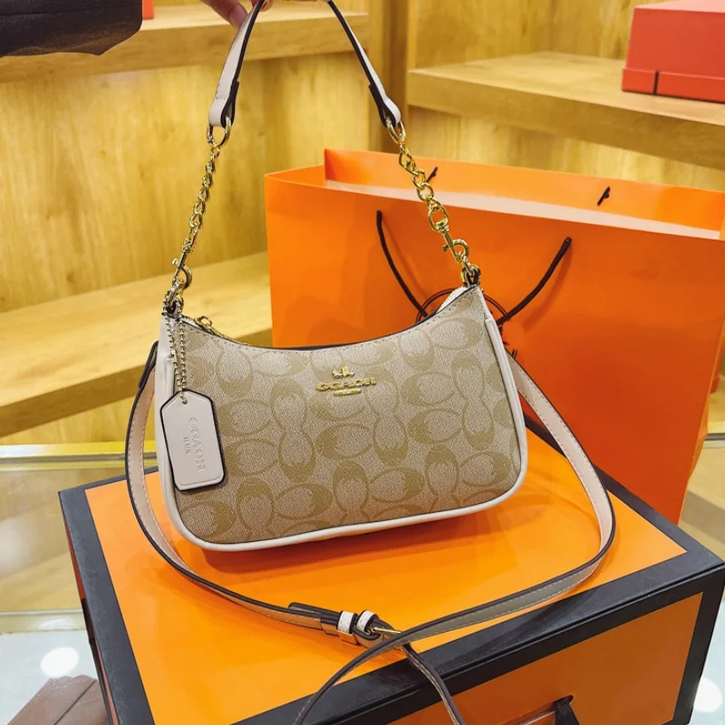 Hochwertige Damen-Umhängetasche, klassische Vintage-Handtasche, elegante Designer-Ledertasche für Frauen