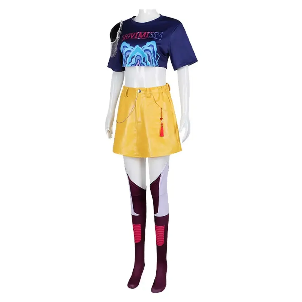 Костюм для косплея Руми Зои Миры для девочек, охотники на демонов, мультфильм Кпоп, детская одежда для ролевых игр, карнавальные костюмы на Хэллоуин
