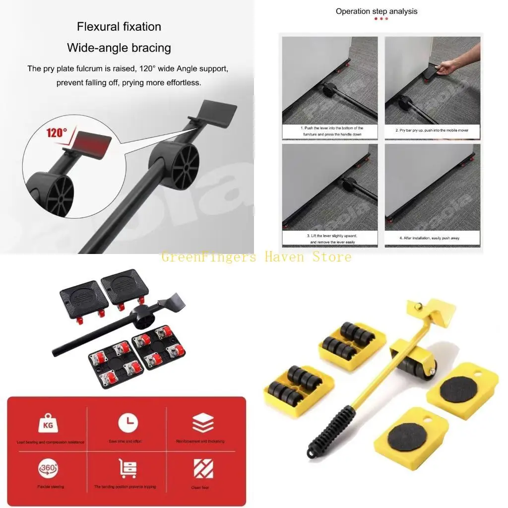 

F68D Furniture Lifter Tool Set for Effortlessly Moving on Hardwood Floor and Carpets