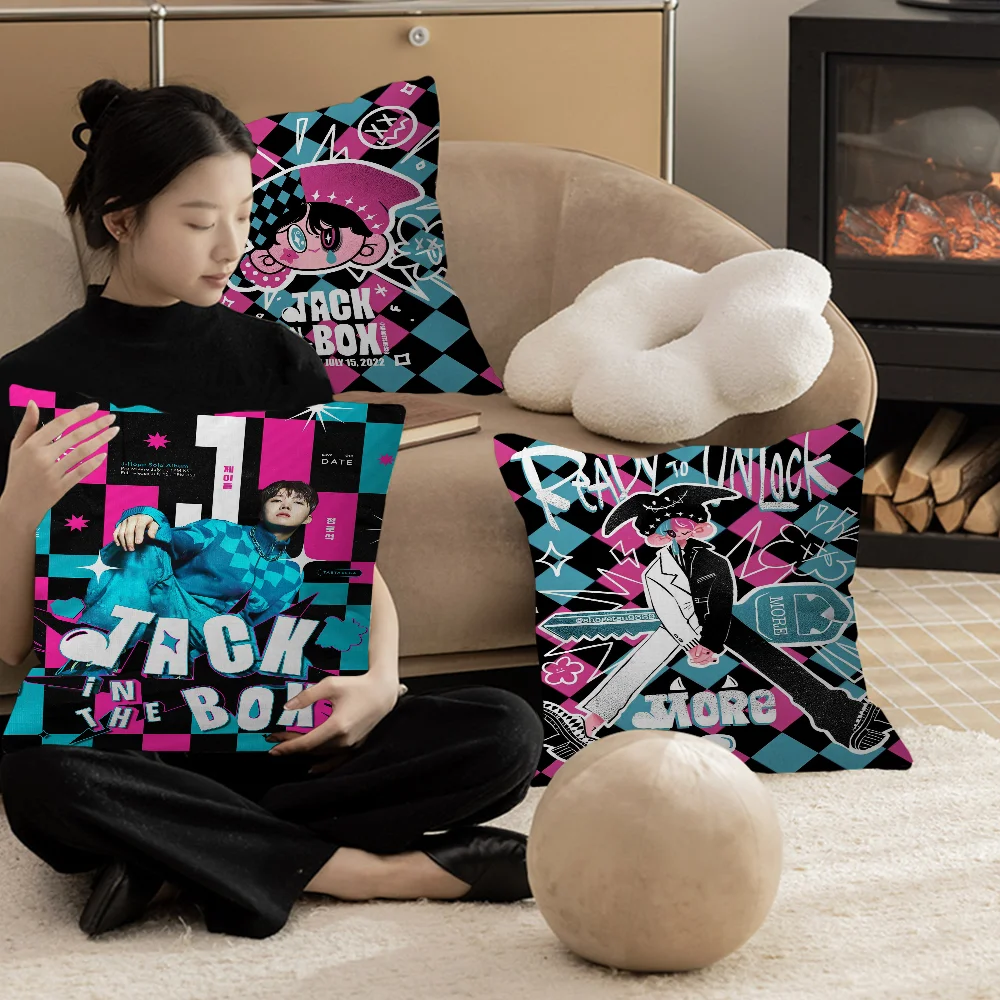

J-Hope -Arson Kpop Office Cushion Pillowcase Car Cushion Cover45X45CM Lumbar Pillowcase Sofa Pillowcover