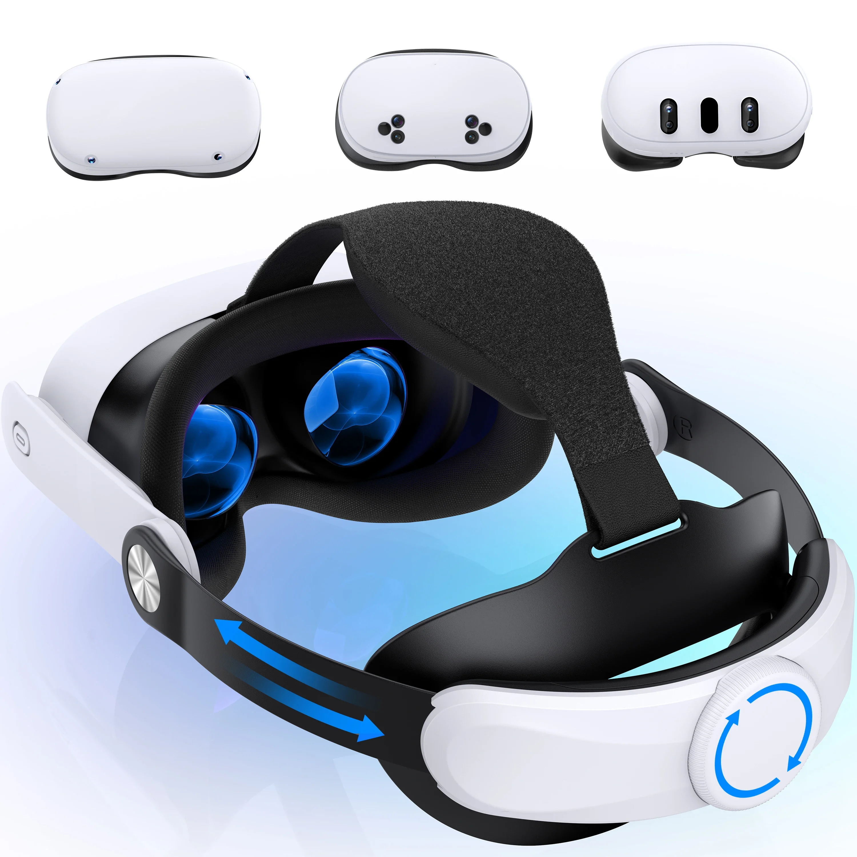 

DinoFire MQ5000 для Meta Quest 3S/Quest 3/Quest 2, ремешок на голову для Elite Strap VR, ремешок для гарнитуры, игровые аксессуары под давлением