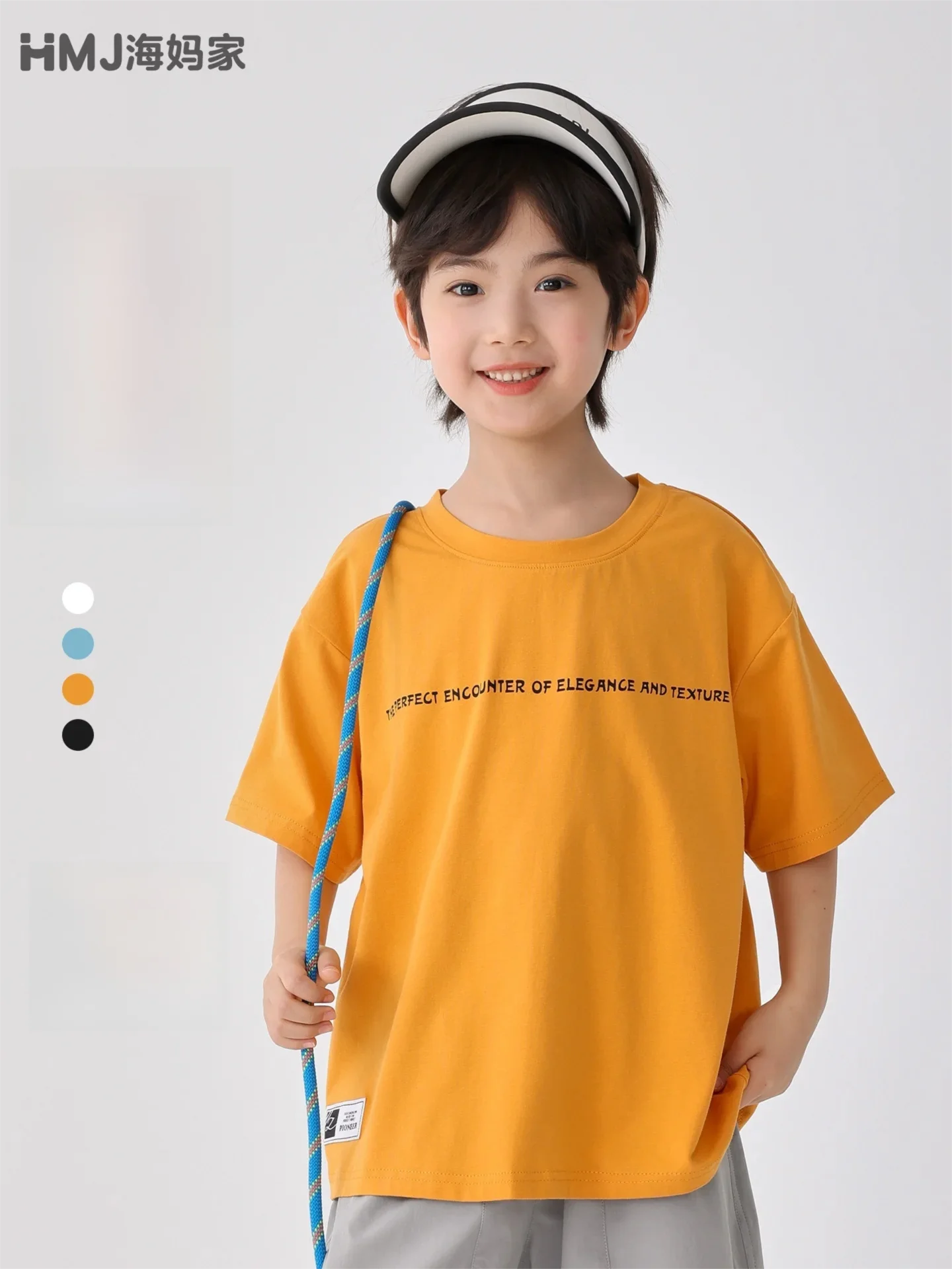 

Summer Children's Porcelain Cotton Short Sleeve T-Shirt 2026 New Clothing for Older Kids 3-12 Years Boy Tops Baby T-shirt