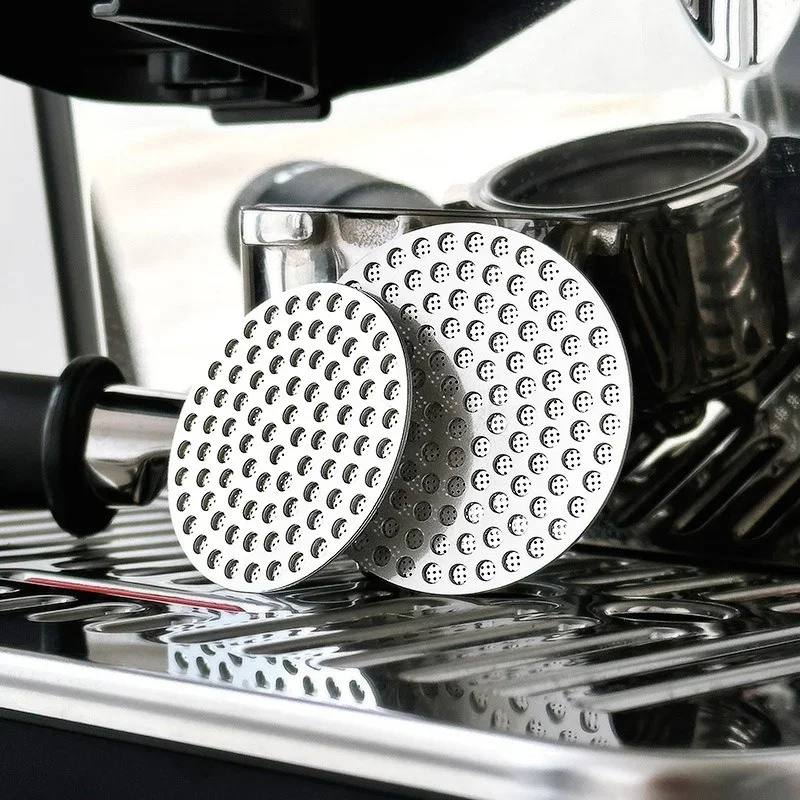 51/53/58mm Reusable Coffee Puck Screen 304 Stainless Steel Double Layer Coffee Filter Fine Mesh Professional Espresso Accessory