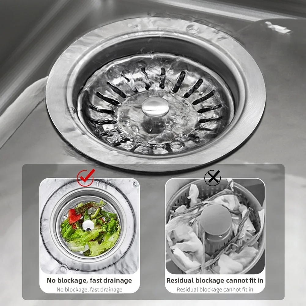 Removable Filter Screen Kitchen Sink Strainer For Daily Kitchen Cleanup Upgraded Thread Seal Design Tight Fitting Structure