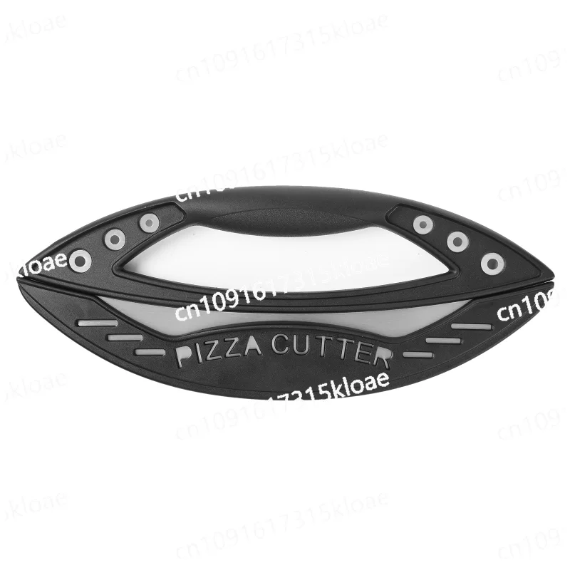 Stainless steel pizza cutter, large versatile slicing knife, baking tool