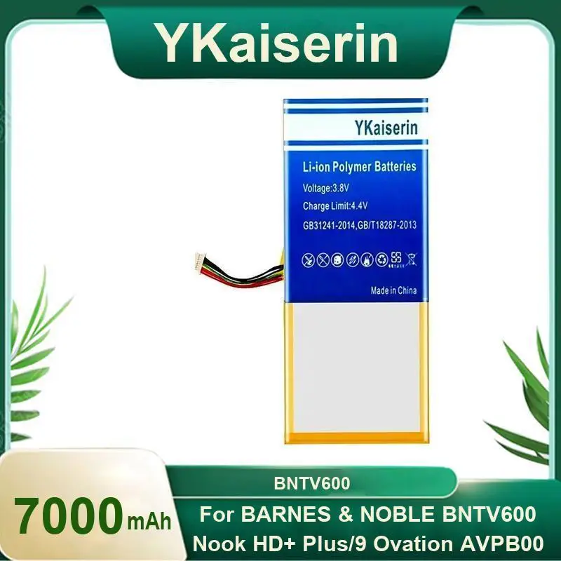 

Tablet Battery 7000Mah For Barnes & Noble BNTV600 Nook HD+ Plus HD+9 Ovation AVPB00 AVPB002-A110-01 GB-S02-308594-0100