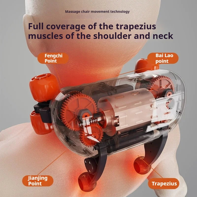 Trapezius Massage Pillow Heating Waist Neck Leg Cervical Acupressure Kneading Massager Wireless Electric Car Home Massager