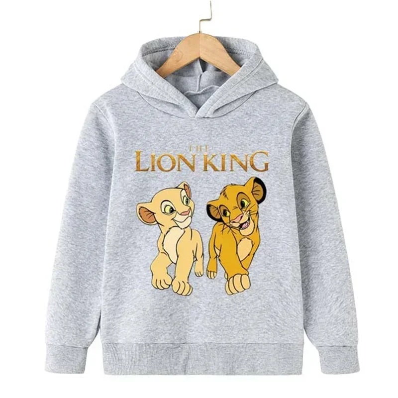 سترة بغطاء للرأس رياضية بأكمام طويلة للأولاد والبنات من Lion King Simba #5