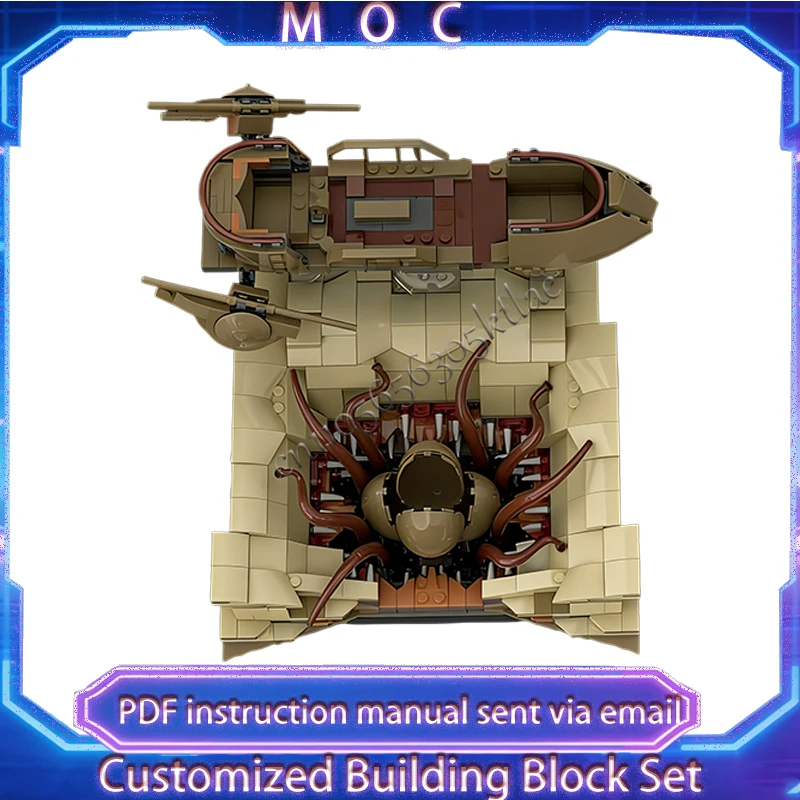 

766 PCS MOC Star Battle Desert Boats And Sand Pits Model Building Block Brick DIY Creative Assembly Educational Toy Popular Gift