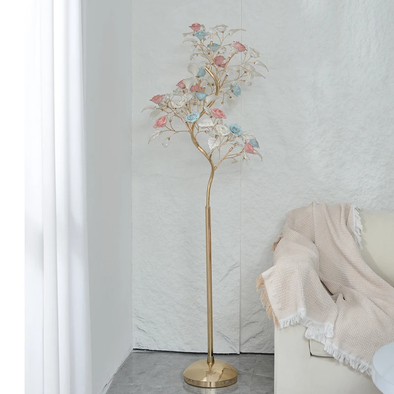 الكريستال مصباح أرضي غرفة المعيشة أريكة الديكور فروع شجرة ضوء الفاخرة الراقية الطابق مصباح غرفة نوم عمودي 2023 نموذج جديد #3