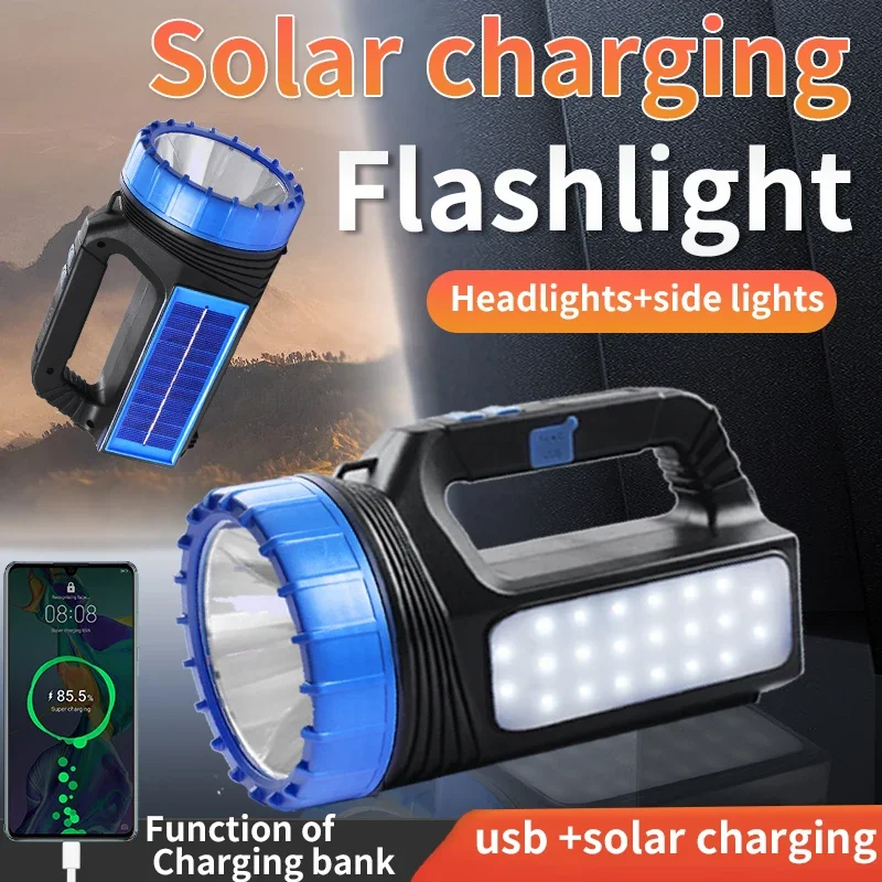 Strong LED flashlight high power rechargeable outdoor lighting portable emergency patrol security searchlight