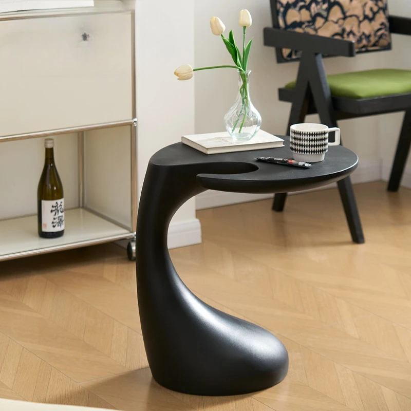 

Bedside table, shelf, sofa side, small table, living room mobile black minimalist coffee table