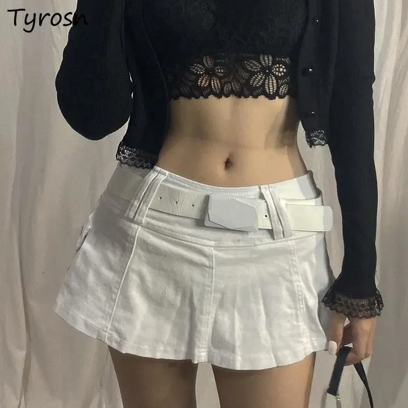 

Low Waist Y2k Skirts Women Mini Hotsweet Vintage Chic 2023 Summer Fashion Punk Style Streetwear Ins Casual All-match Temperament