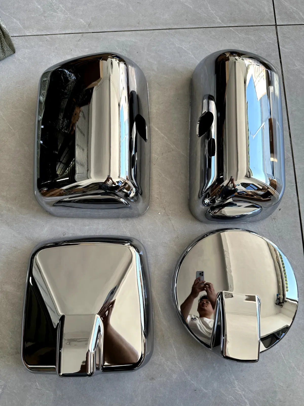 1 SET=4 PCS FOR HINO 700 TRUCK CHROME REARVIEW MIRROR COVER