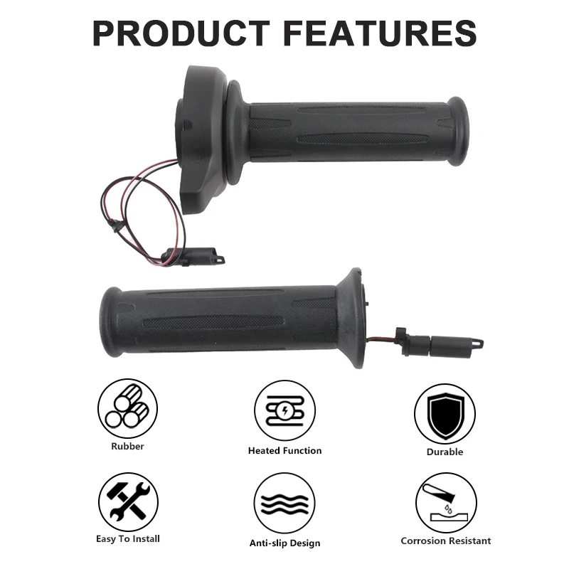 For BMW R1250GS R 1250 GS R1200GS F850GS Adventure F750GS F900XR F900R C400GT Heated Motorcycle Grips Black Accessories Hot Grip