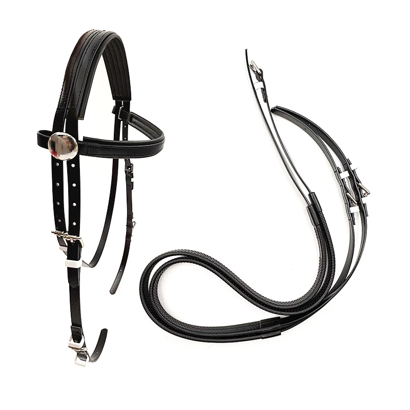 

Durable TPU Horse Bridle, Waterproof Easy-Clean Riding Tack with Browband Equestrian Equipment
