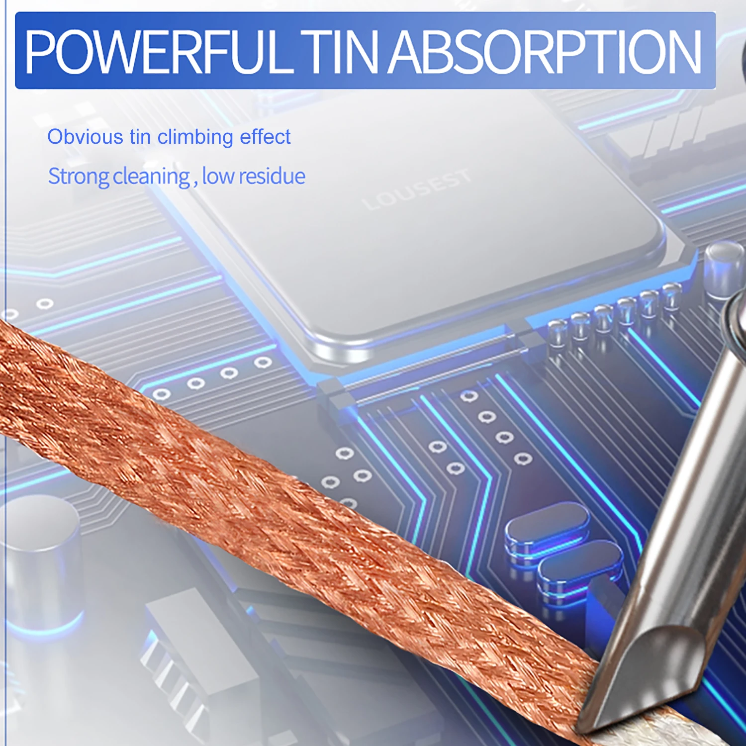 MECHANIC R300 Desoldering Braid Welding Solder Remover Wick Wire  Suction Tin Welding wick Lead Cord Flux BGA Repair Tools