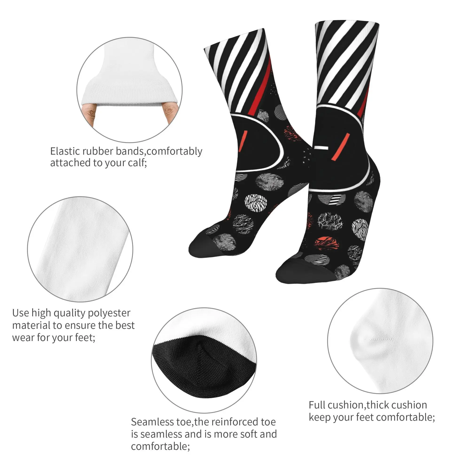 Custom T-Twentys One P-Pilots Hot Brand Logo Men Women Crew Socks Unisex Funny 3D Print Heavy Metal Dress Socks
